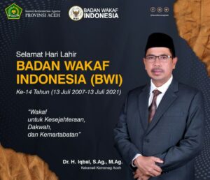 Harlah ke-14 BWI, Kemenag Aceh: Terus Bersinergi dalam Menyelamatkan Aset Wakaf