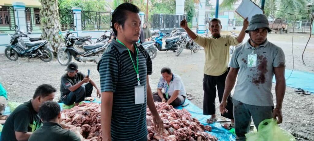 Kelompok Kurban Gampong Suka Raja, Sembelih 21 Ekor Sapi dan 6 Ekor Kambing