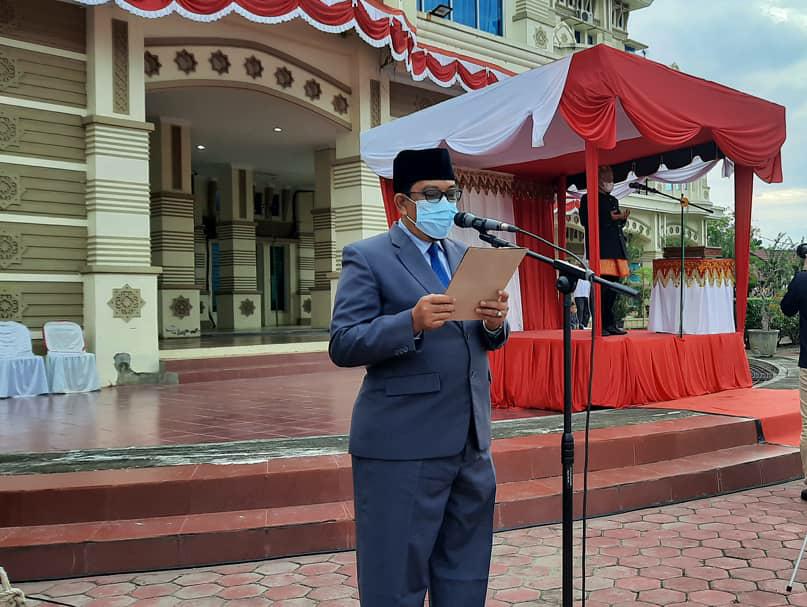 Kakankemenag Pimpin Doa Pada Peringatan HUT RI Ke-76 di Aceh Besar