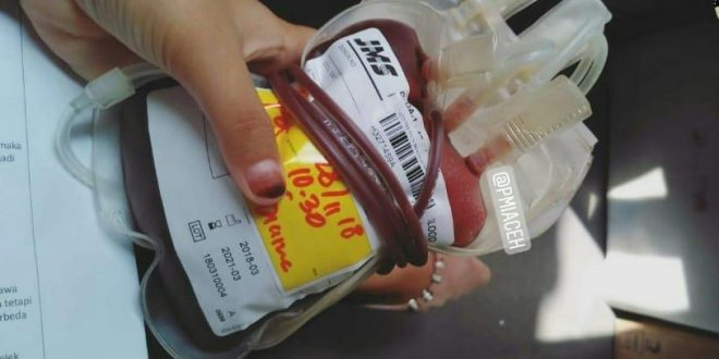 Pegawai RSIA Sumbang 26 Kantong Darah