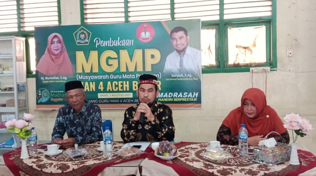 Wujudkan Madrasah Mandiri Berprestasi, MAN 4 Aceh Besar Adakan Workshop MGMP
