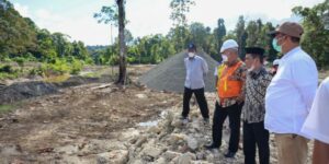 Sekda Aceh Tinjau Pembangunan Irigasi Sigulai di Simeulue