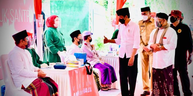 Presiden Berikan Apresiasi Kepada Ponpes Yang Mendukung Vaksin Santri