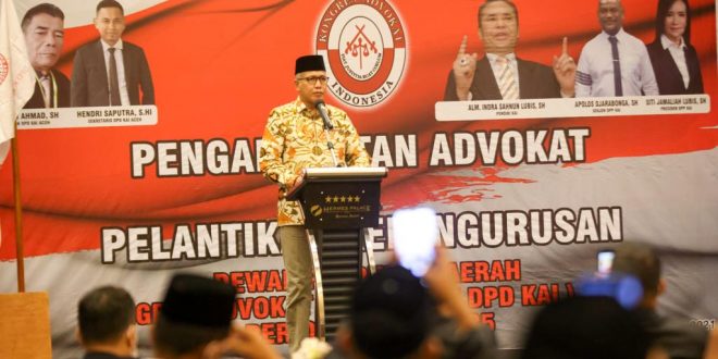 Gubernur Hadiri Pelantikan Pengurus DPD KAI Aceh Periode 2020-2025