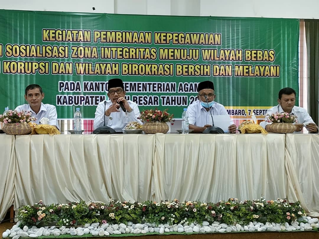 Lakukan Pembinaan Pegawai, Kemenag Aceh Besar sosialisasi Zona Integritas