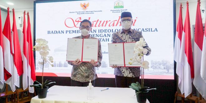 Pemerintah Aceh Teken MoU Pembinaan Ideologi Pancasila