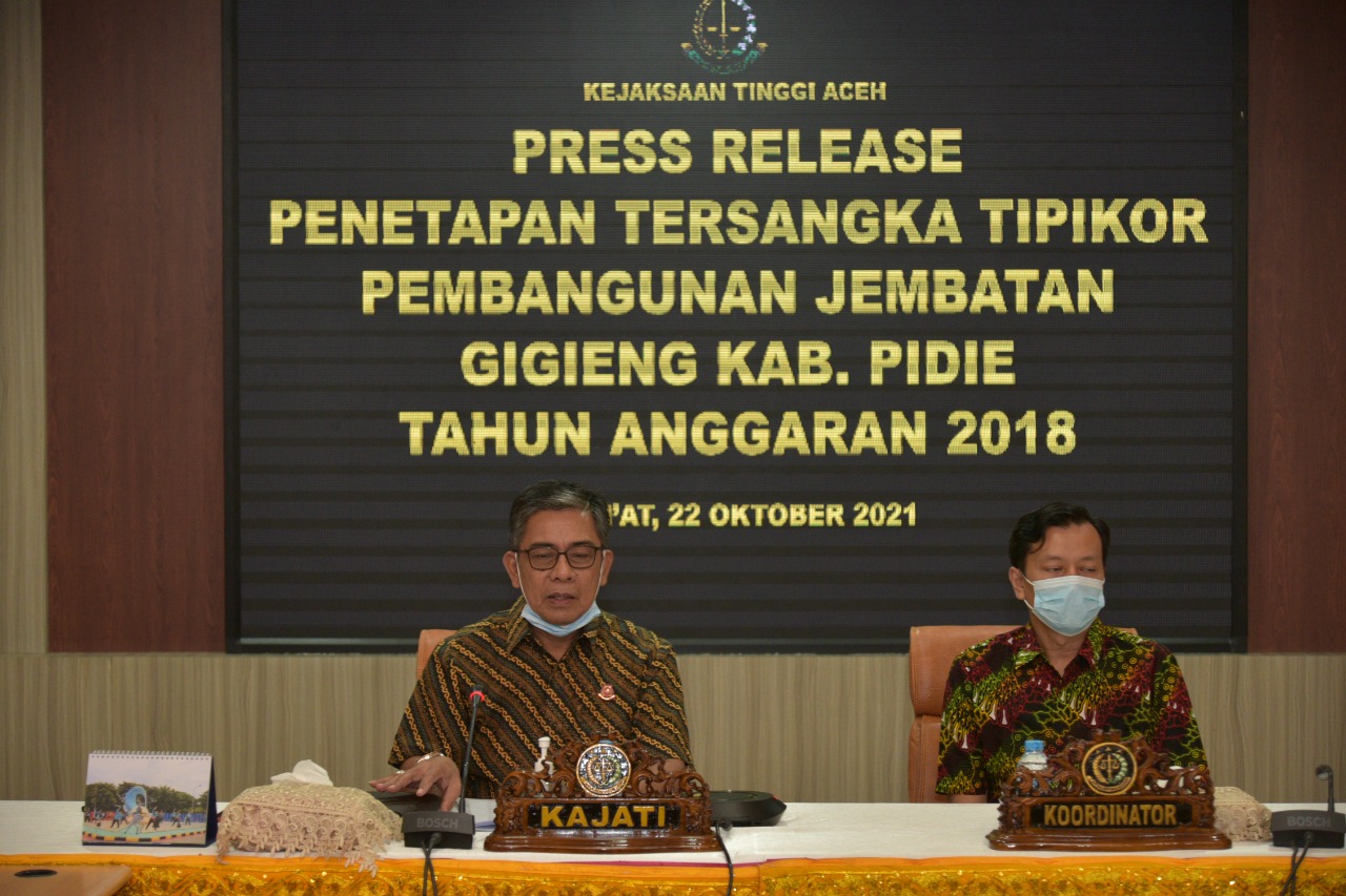 Jaksa Tetapkan Eks Kadis PUPR Aceh Tersangka Dugaan Korupsi Jembatan Gigieng