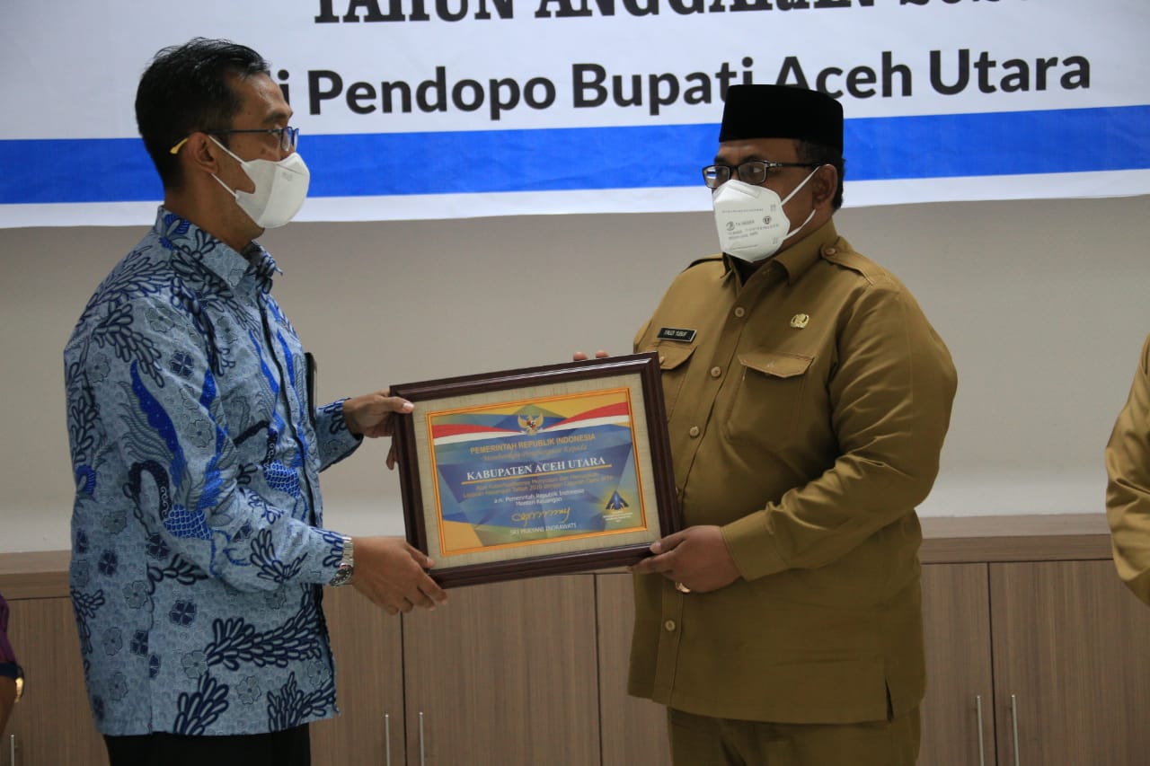 Pemkab Aceh Utara Terima Piagam WTP Dari Kementerian Keuangan