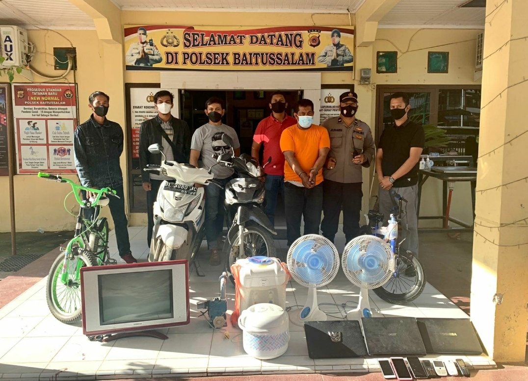 Polisi Ciduk Seorang Spesialis Pencuri di Aceh Besar