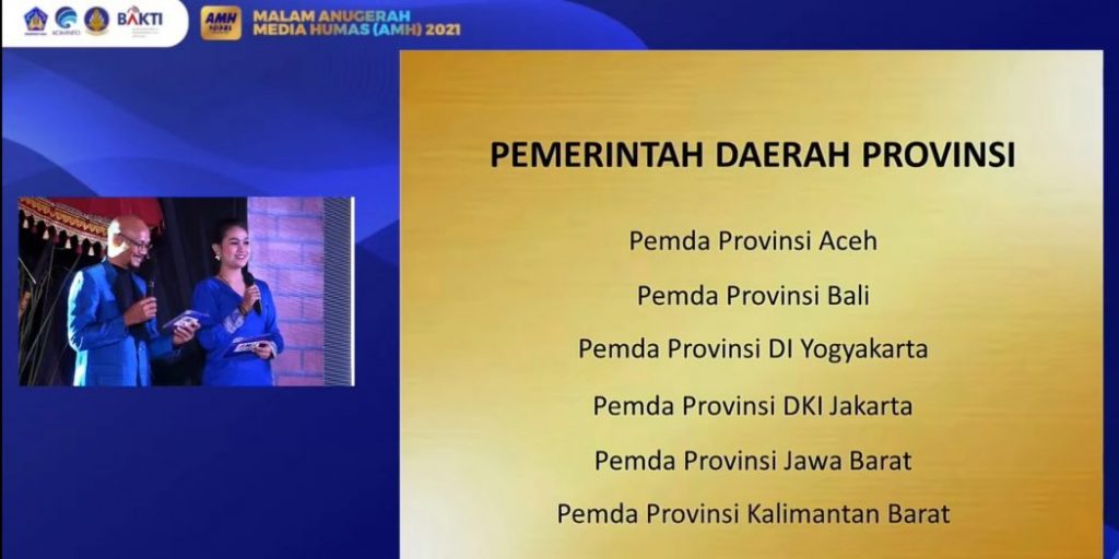 Humas Pemprov Aceh Masuk Nominasi Nasional Anugerah Media Humas 2021
