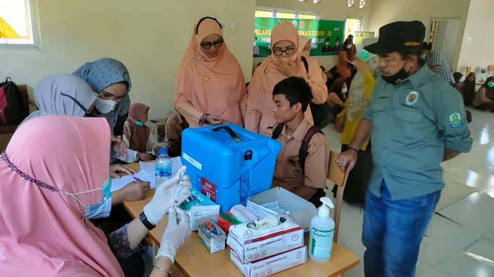 Lima Puluh Persen Pelajar di Simeulue Sudah Vaksinasi Covid-19