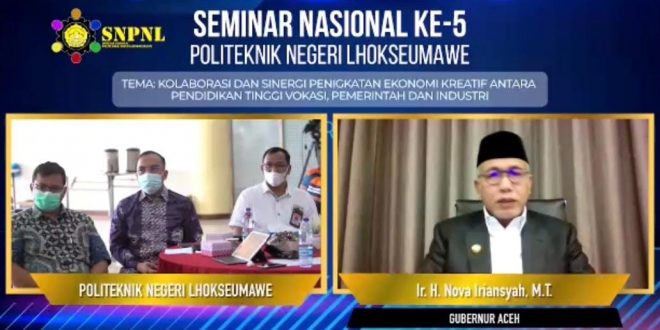 Gubernur Nova Buka Seminar Nasional ke-5 Politeknik Negeri Lhokseumawe