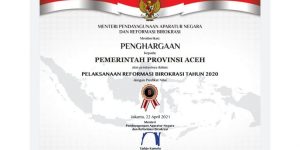 Pemerintah Aceh Terima Penghargaan Reformasi Birokrasi 2021