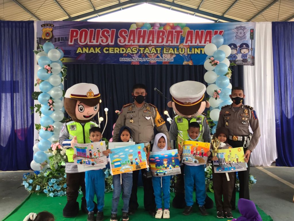 Ditlantas Polda Aceh Edukasi Aturan Lalu Lintas Anak Usia Dini