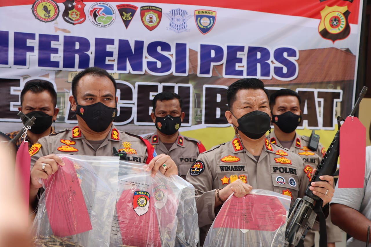 4 DPO Penembakan Pos Pol di Aceh Barat Menyerahkan Diri