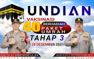 Polda Aceh Segera Undi Penerima Paket Umrah Vaksinasi