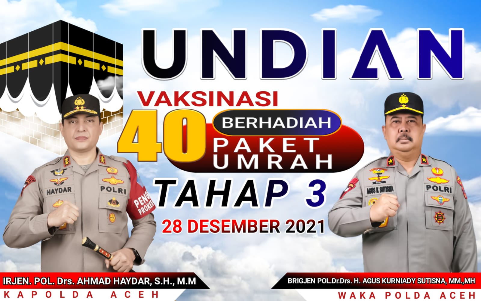 Polda Aceh Segera Undi Penerima Paket Umrah Vaksinasi