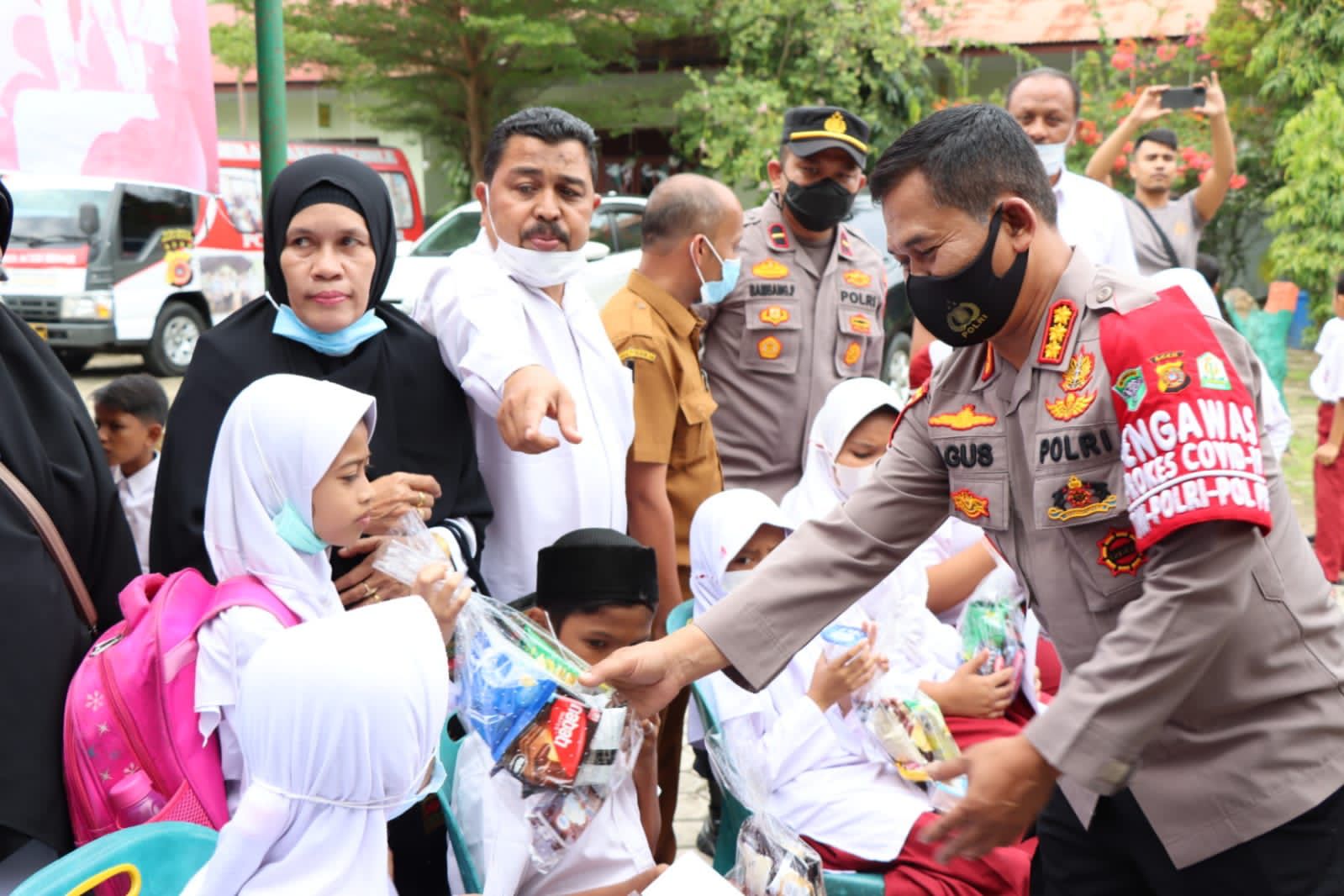 Polda Aceh Gelar Vaksinasi Merdeka Anak di Sibreh