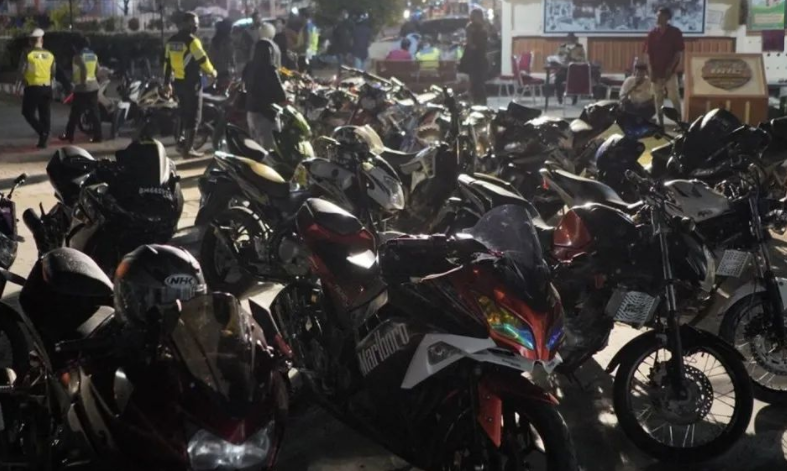 Gunakan Knalpot Brong, 34 Kendaraan Terjaring Razia Polres Lhokseumawe