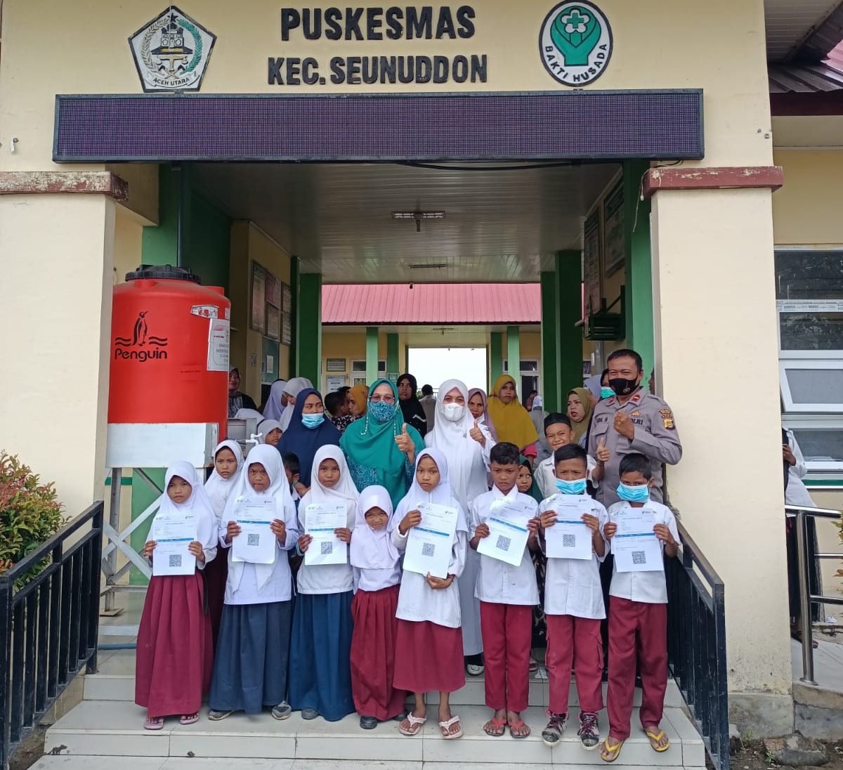 Ketua TP PKK Aceh Utara Pantau Progres Vaksinasi Anak