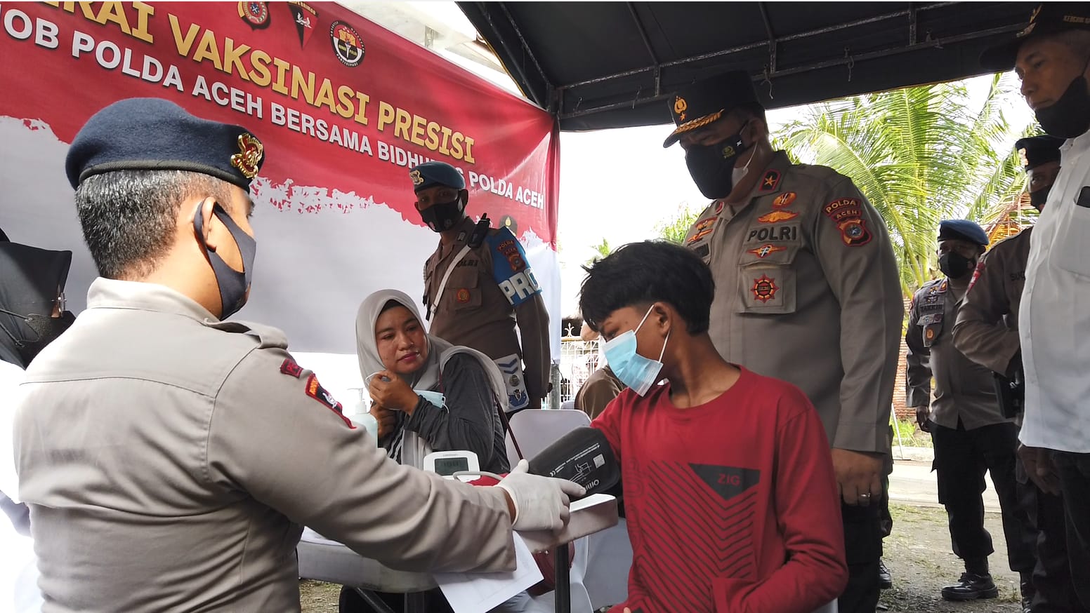 Capaian Harian Vaksinasi Polda Aceh 53.133 Orang