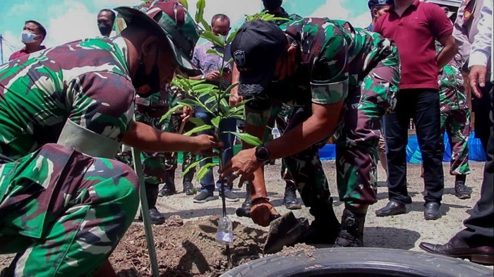 Mitigasi Bencana, Pangdam IM Tanam Pohon di Pulau Terluar Aceh