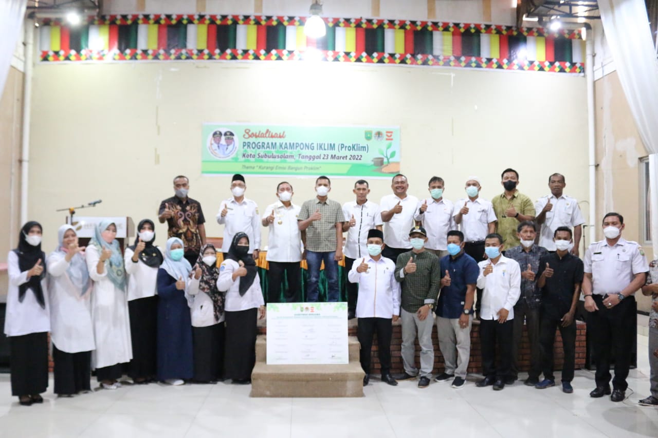 Walikota Subulussalam Teken Komitmen Pelaksanaan Kampung Iklim