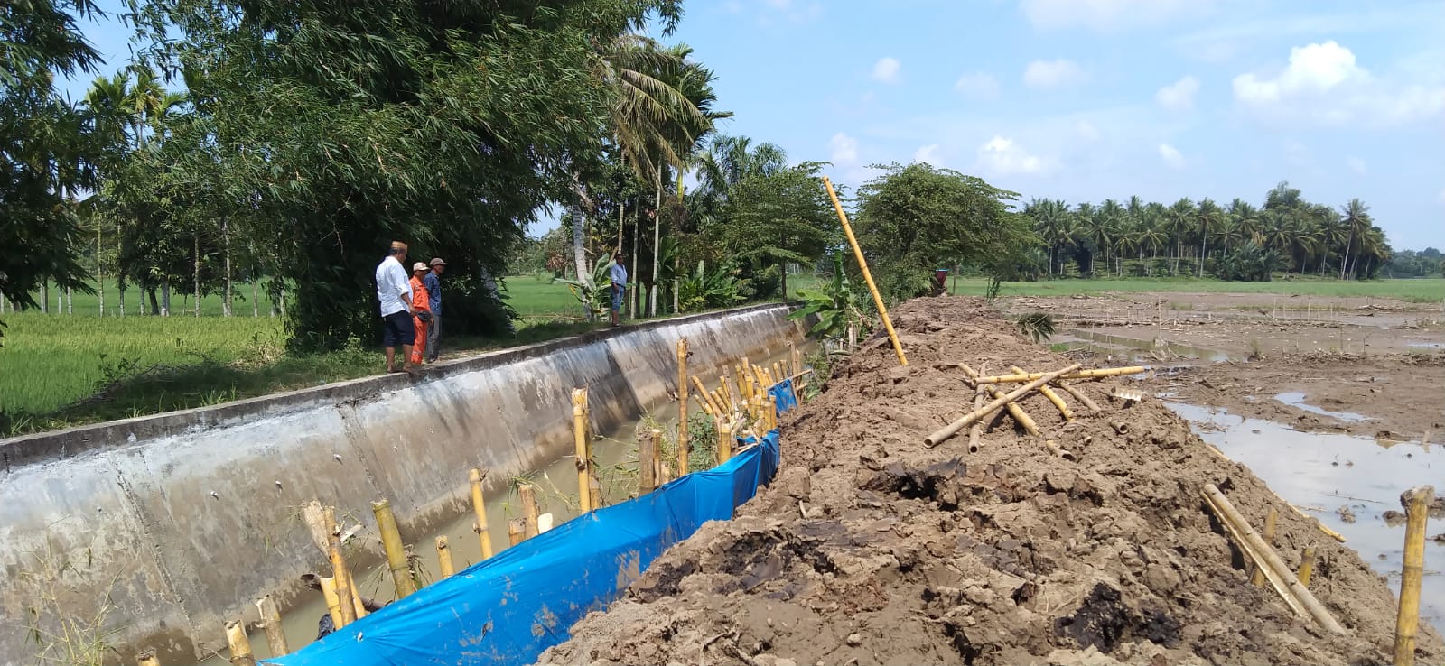Camat Banda Baro: BPBD Aceh Utara Rampungkan Pembangunan Tanggul Darurat