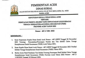 Dinsos Aceh Berikan Penjelasan Soal TKSK Tidak Sesuai Alamat Domisili di Aceh Utara