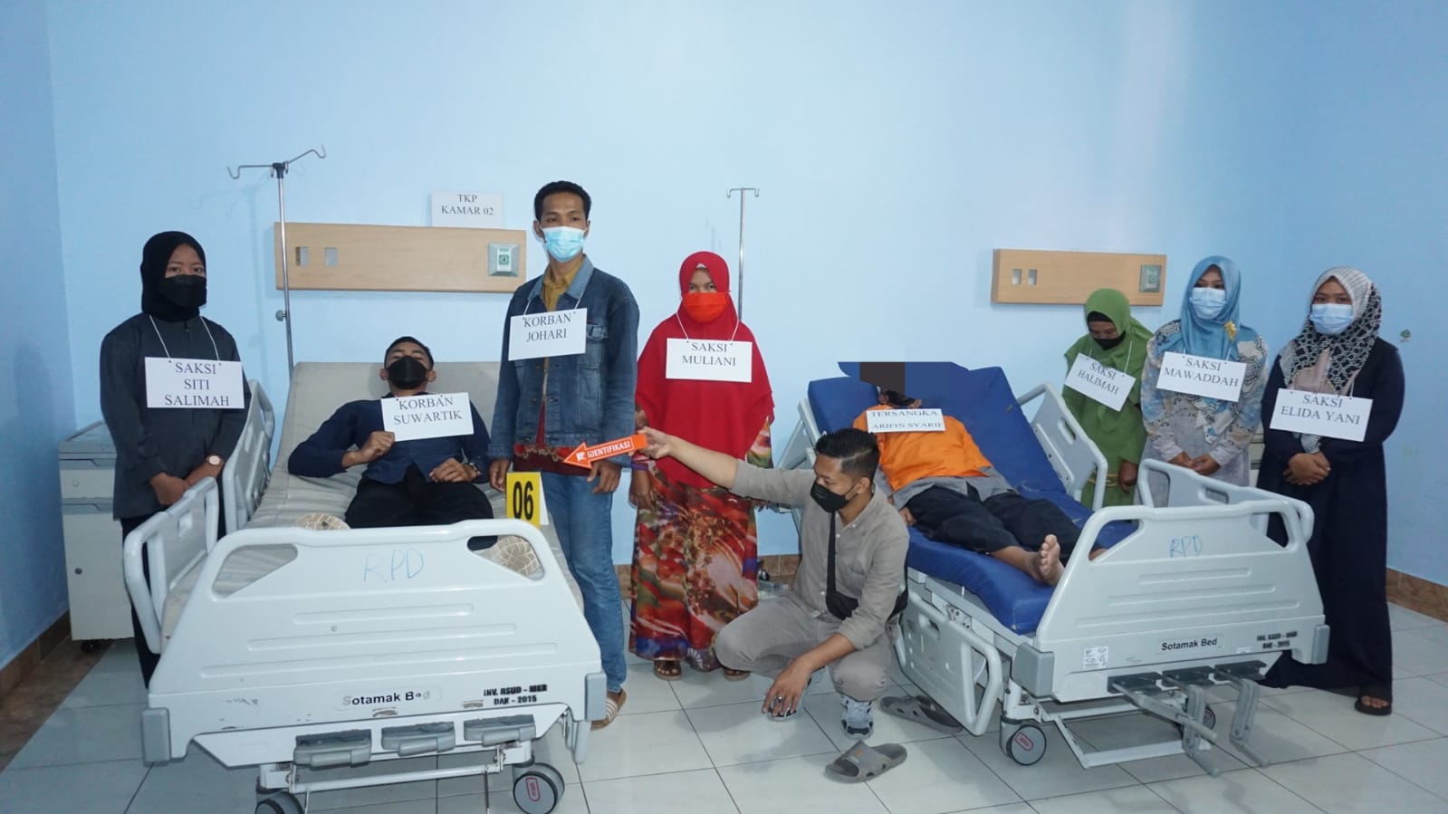 Polisi Gelar Rekonstruksi Kasus Pembunuhan di RSUD Munyang Kute Bener Meriah