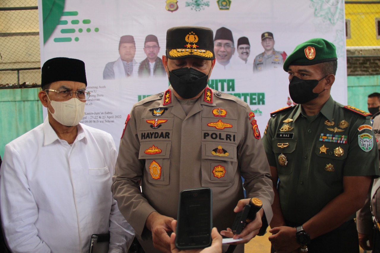 Polda, PWNU, dan Kanwil Kemenag Aceh Mulai Gelar Vaksinasi 1 Juta Booster