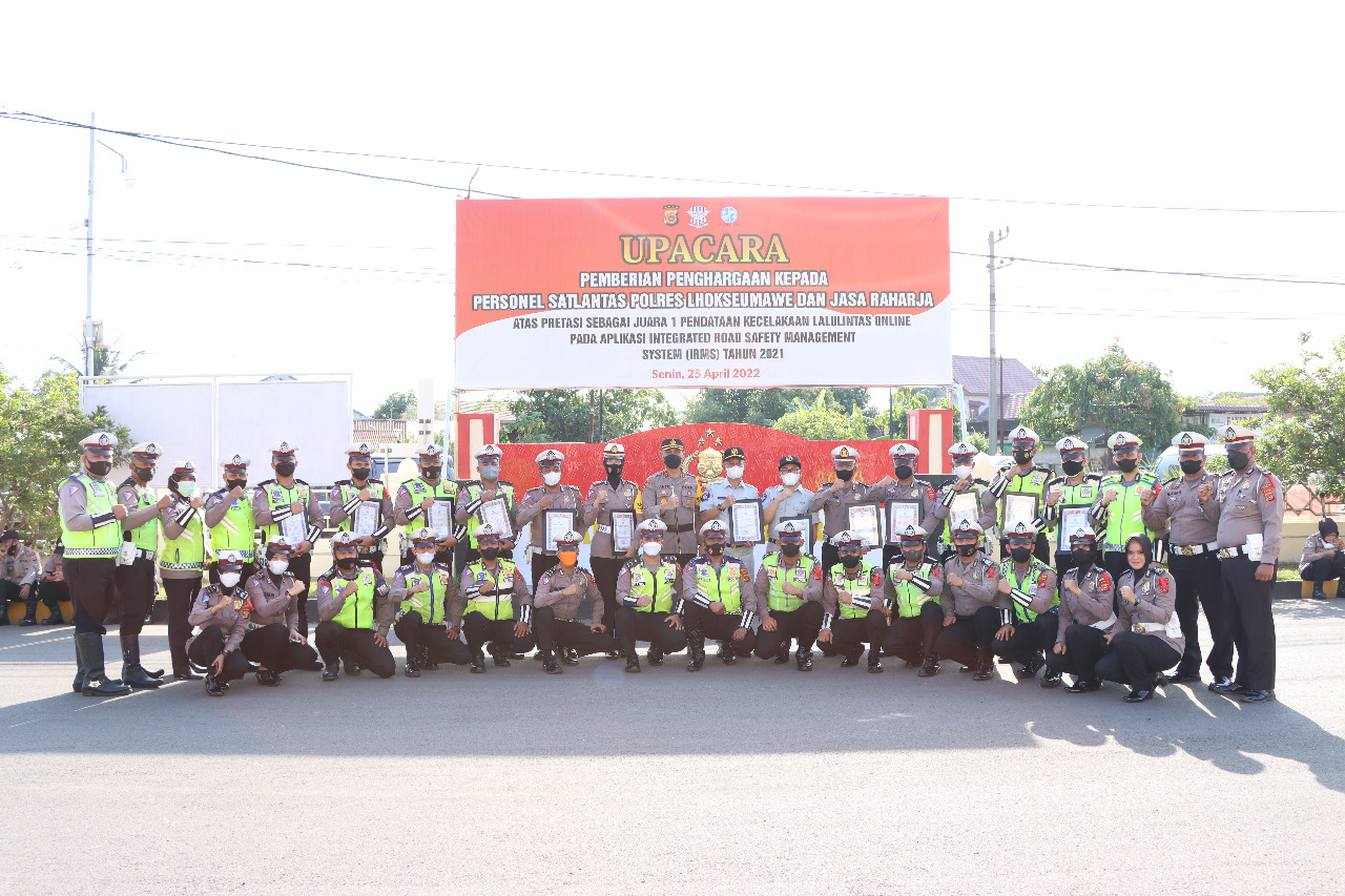 Juara I IRMS Nasional, Satlantas Polres Lhokseumawe dan Jasa Raharja dapat Penghargaan Juara I IRMS Nasional, Satlantas Polres Lhokseumawe dan Jasa Raharja dapat Penghargaan