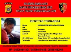 Tiga Tersangka Pembongkaran ATM Bank Aceh Syariah Jadi DPO
