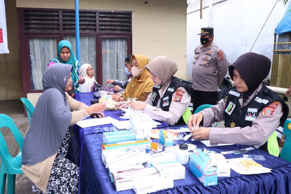Polres Langsa Gelar Pengobatan Gratis Dalam Rangka HUT Humas Polri ke-71