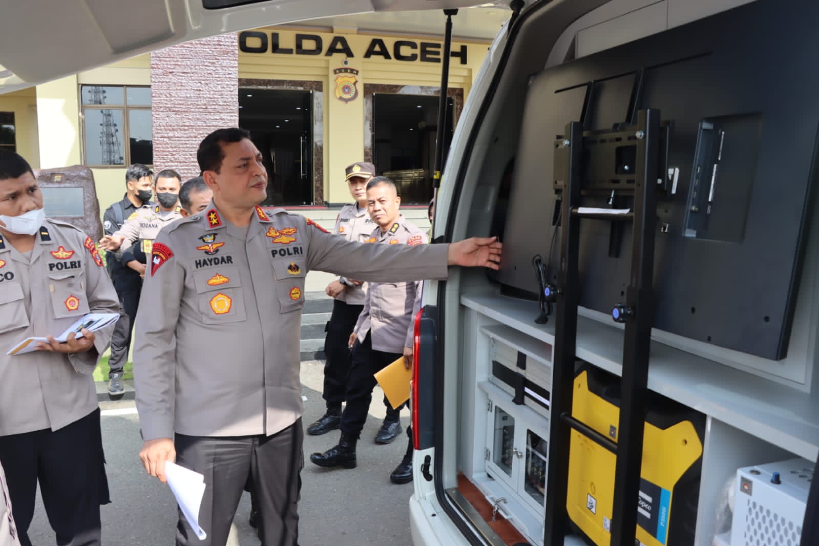 Polda Aceh Terima Satu Unit Mobil Psikologi dari Mabes Polri