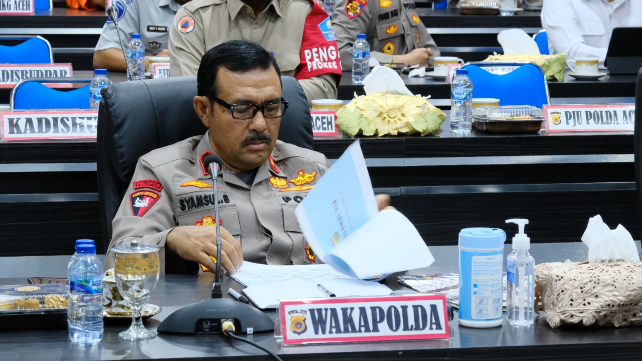 Wakapolda Aceh Ikut Rakor Lintas Sektor Kesiapan Pengamanan Nataru