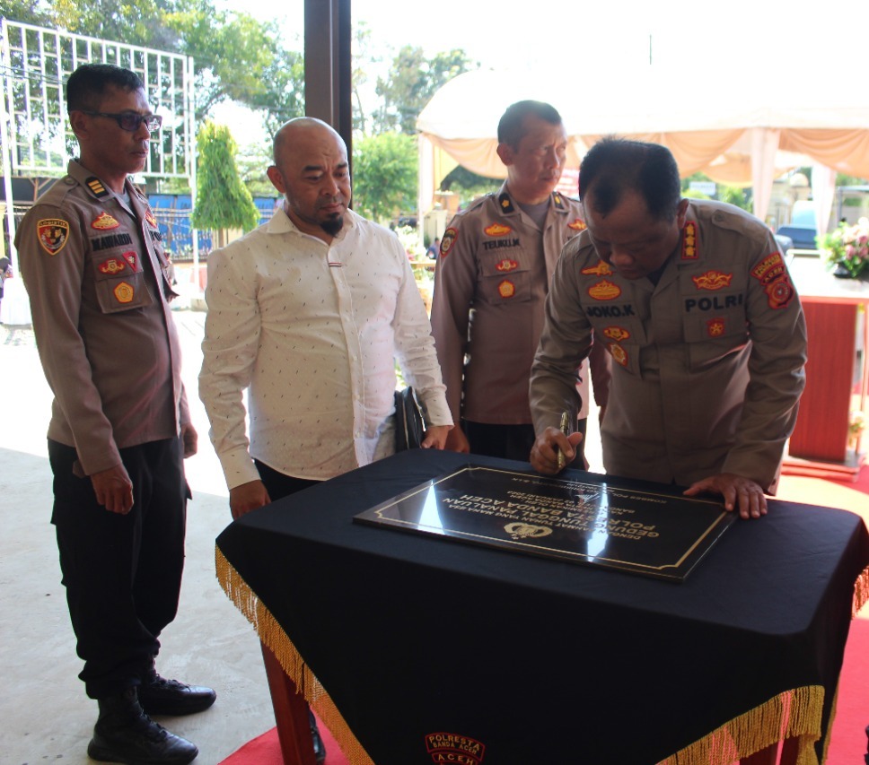 Kapolresta Banda Aceh Resmikan Gedung Tunggal Panaluan
