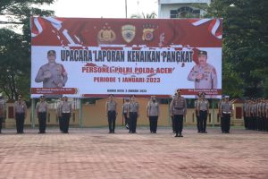 1.497 Personel Polda Aceh Naik Pangkat