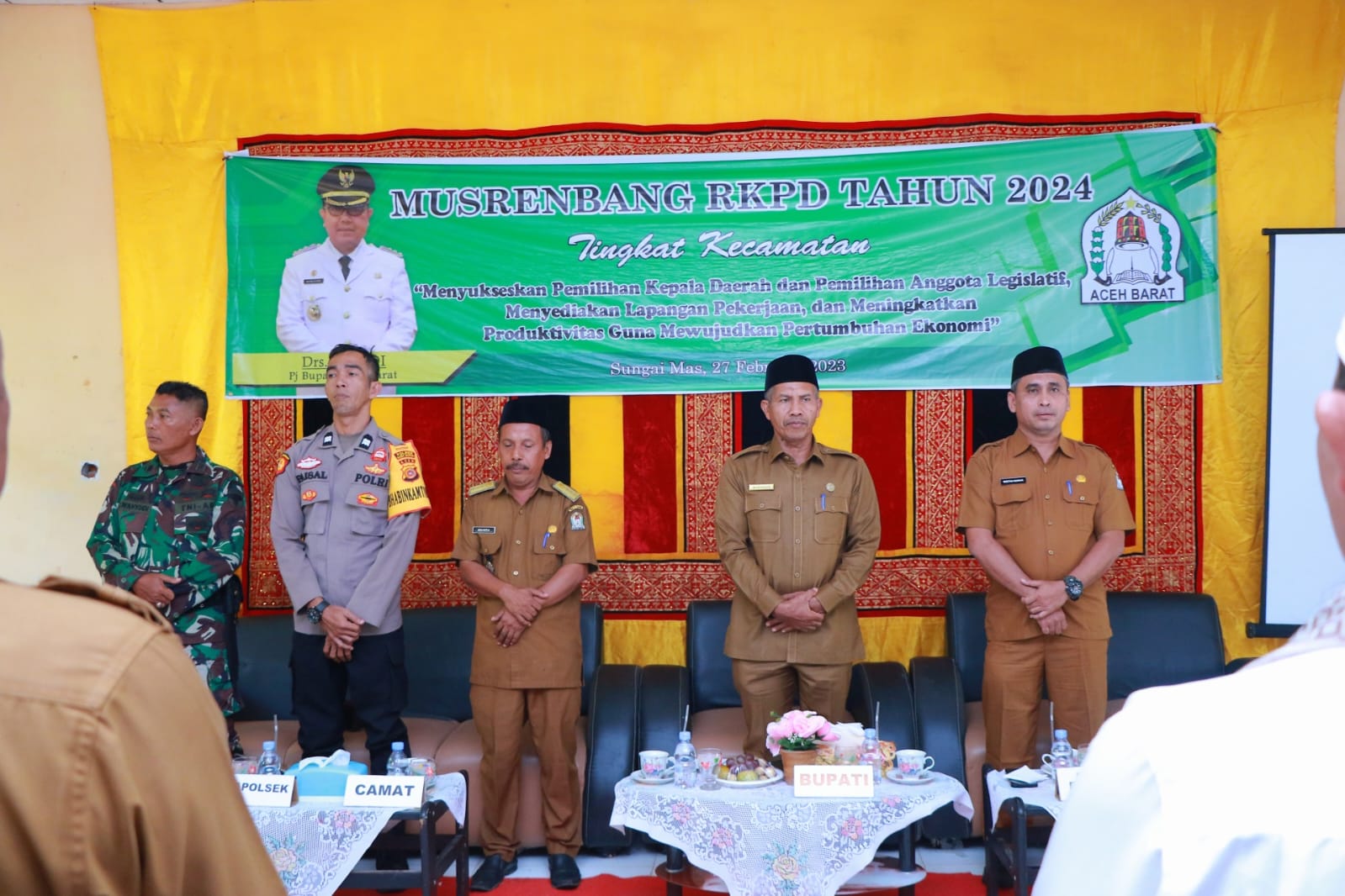 Sekda Aceh Barat Buka Musrembang Kecamatan Sungai Mas