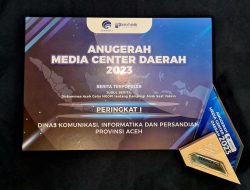 Pemerintah Aceh Raih Peringkat I Kategori Berita Terpopuler