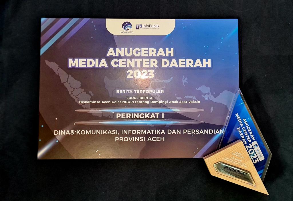 Pemerintah Aceh Raih Peringkat I Kategori Berita Terpopuler