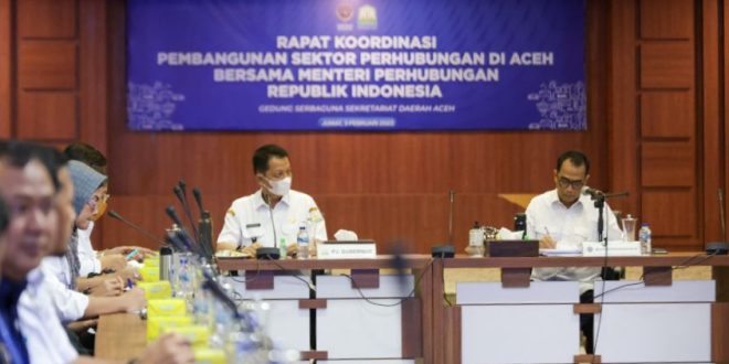 Pj Gubernur Aceh Ikuti Rakor Perhubungan Bersama Menhub