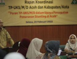 Asisten I Sekda Aceh Buka Rakor TP UKS M/D Tingkat Provinsi Tahun 2023