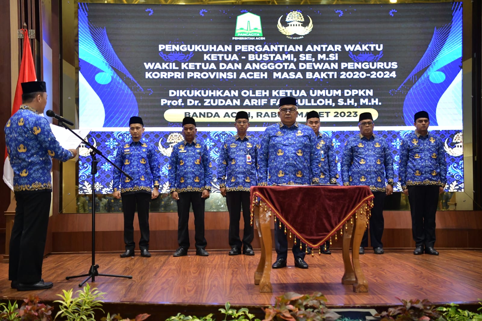 Sekda Bustami Dikukuhkan Sebagai Ketua Korpri Aceh