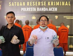 Polisi Tahan 6 Penjudi Togel di Banda Aceh