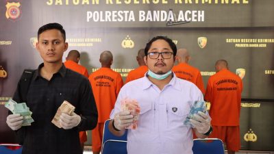 Polisi Tahan 6 Penjudi Togel di Banda Aceh