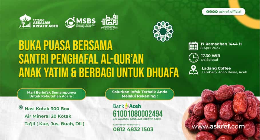 Open Donasi, Infak Buka Puasa Bersama Penghafal Al-Qur’an dan Anak Yatim