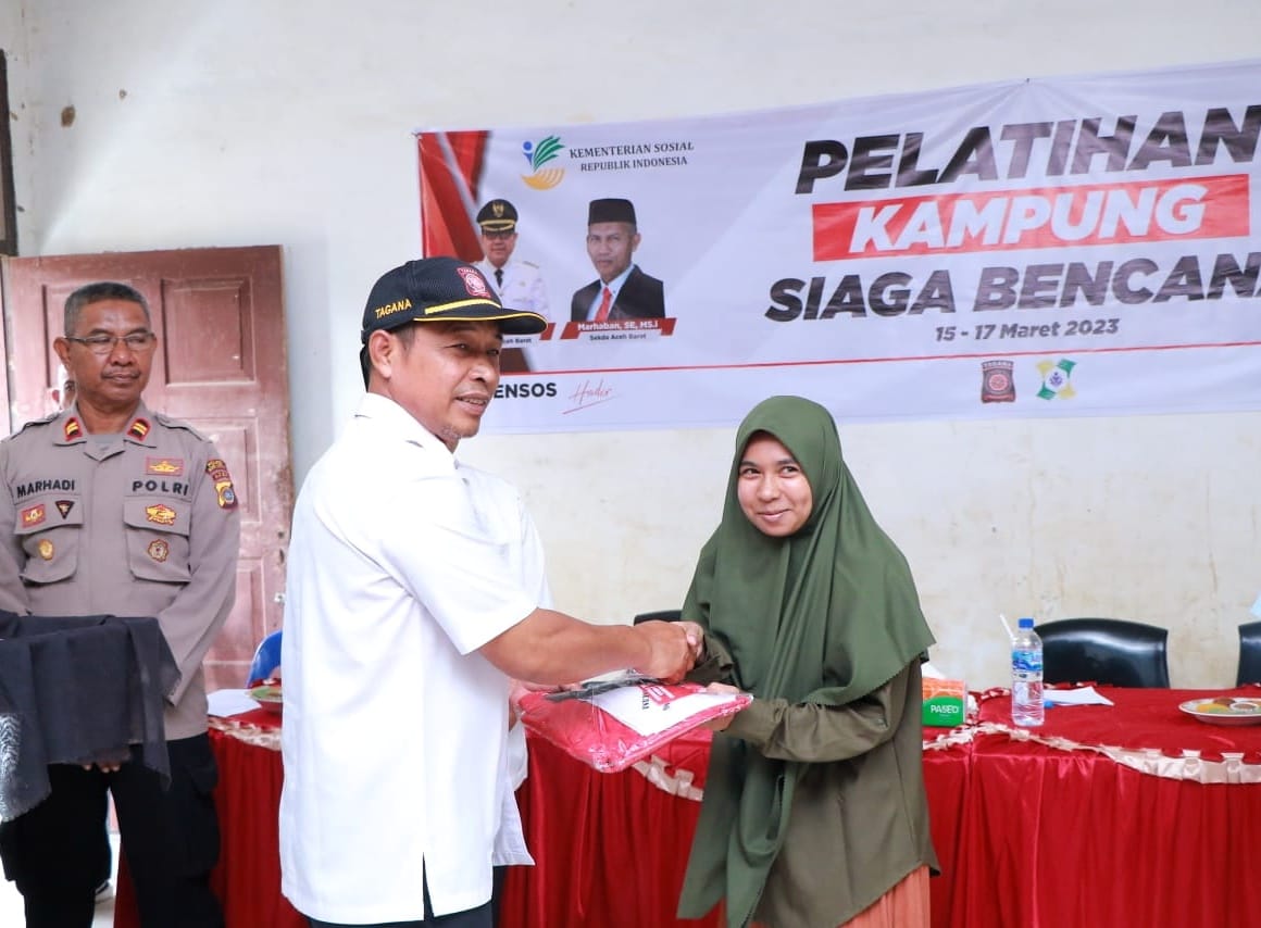 Dinsos Aceh Barat Kukuhkan Kampung Siaga Bencana