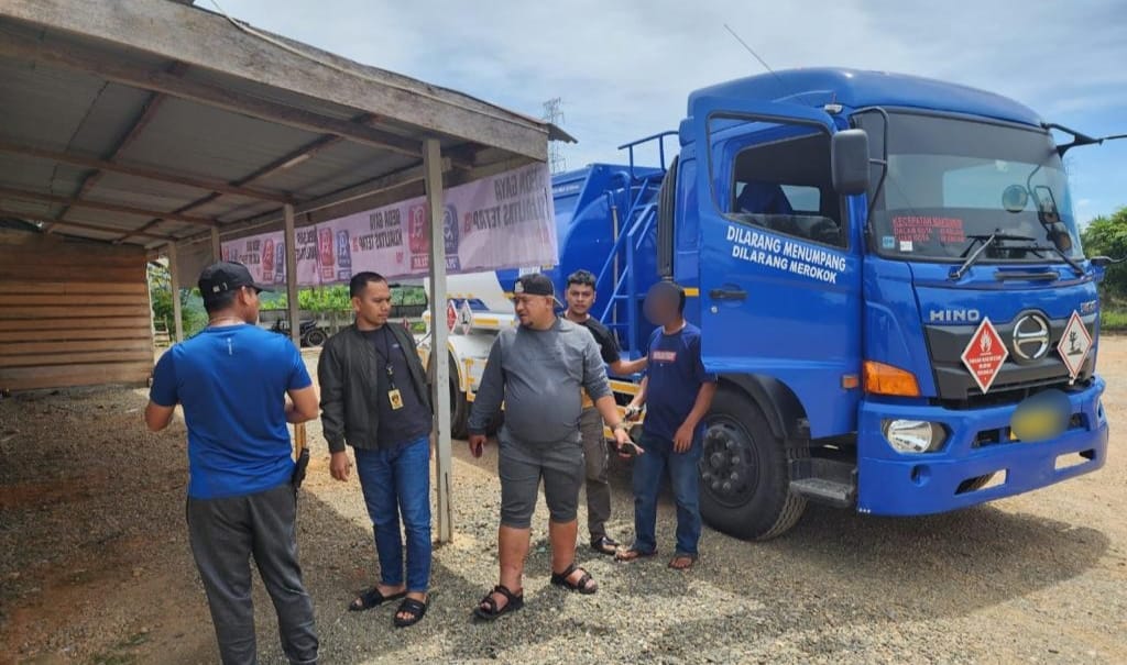 Polisi Amankan Dua Truk Tanki Tanpa Dokumen Resmi di Nagan Raya