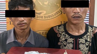 Polres Subulussalam Tangkap Tiga Warga Terkait Narkotika